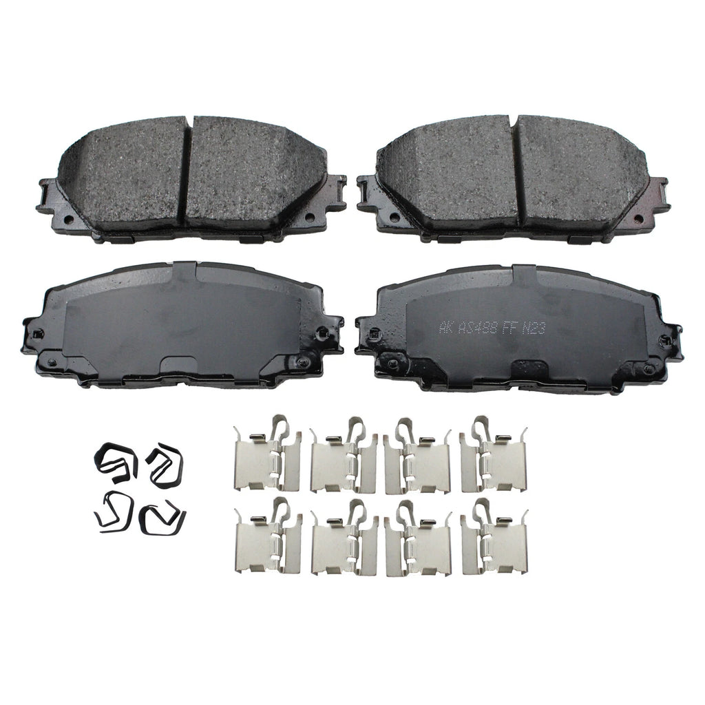Set of 4 Akebono ProACT Front Ceramic Brake Pads for CT200h iQ Corolla Prius C Yaris (2011–2020)