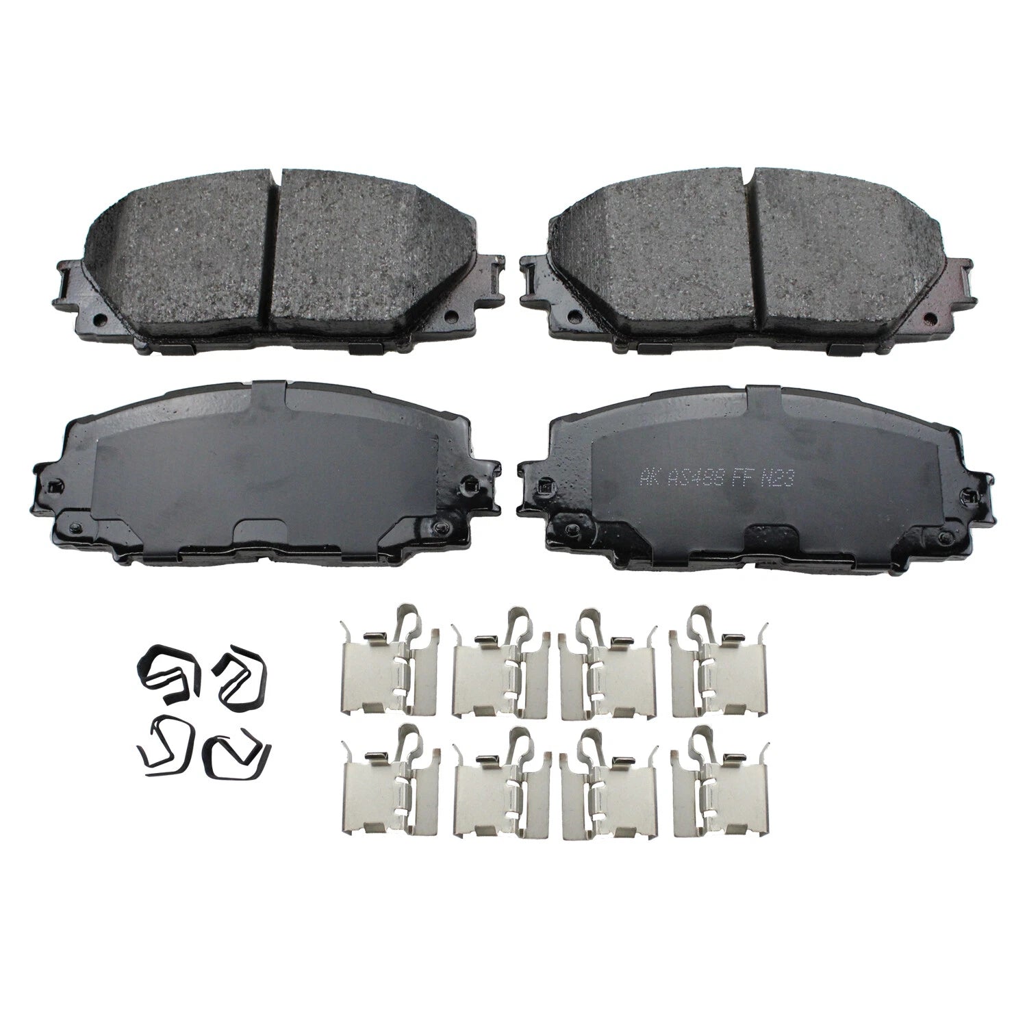 Set of 4 Akebono ProACT Front Ceramic Brake Pads for CT200h iQ Corolla Prius C Yaris (2011–2020)