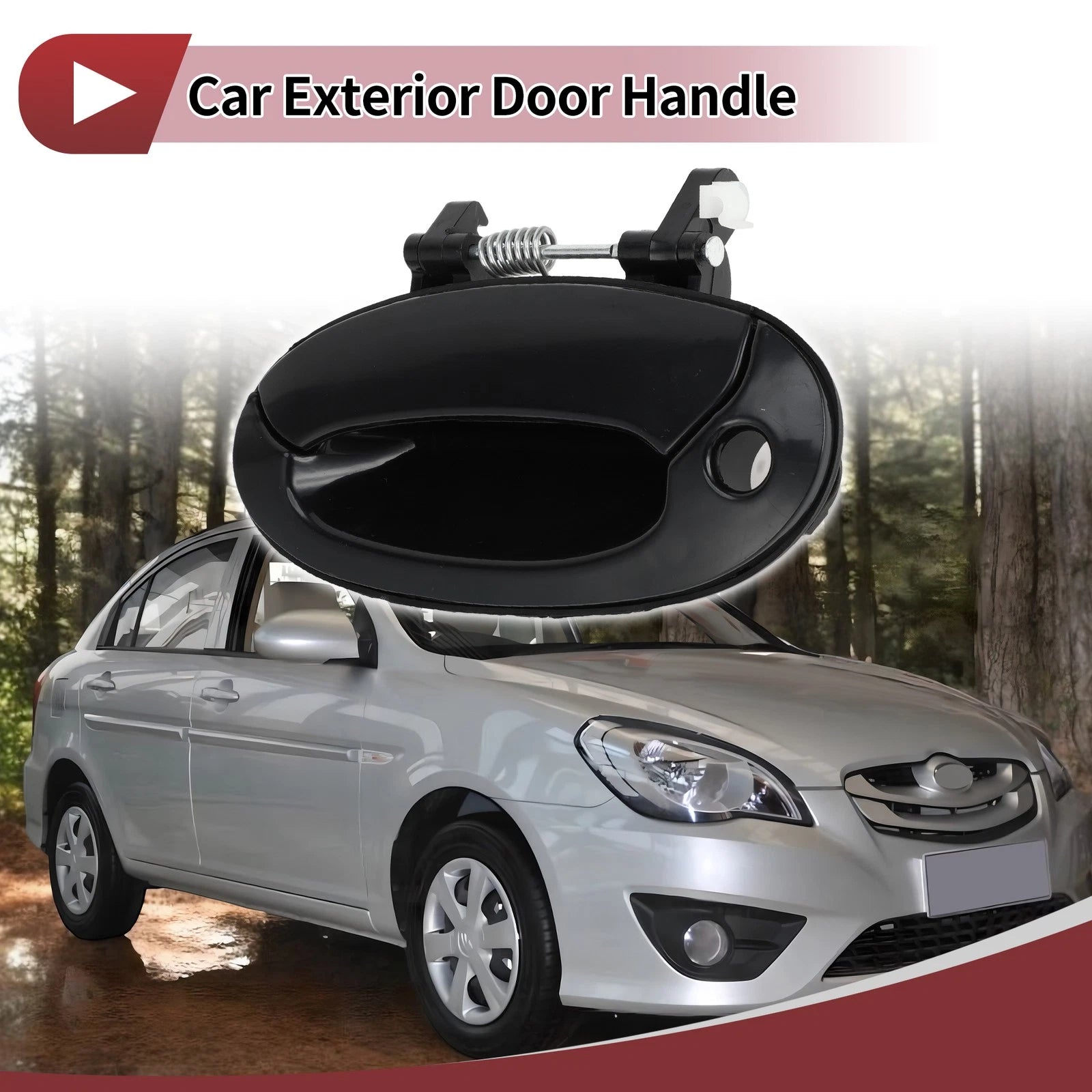 Car Exterior Door Handle for Hyundai Elantra (2017–2020) No. 8265029000 Black ABS