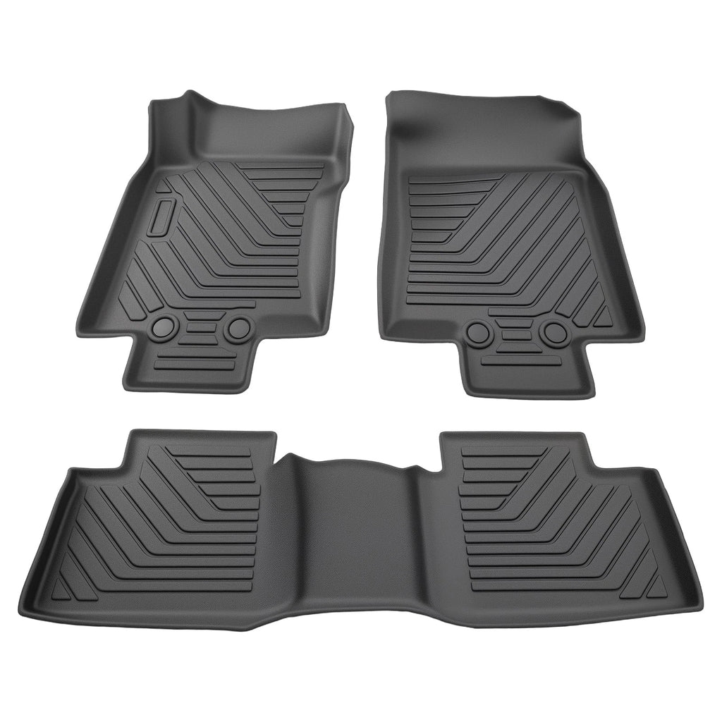 Set of 4 All Weather Floor Mats for Nissan Rogue (2014–2020) TPE Black Anti-Slip