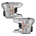 Full LED Headlight Set for Ford F-150 (2018–2020) w/Chrome Bezel