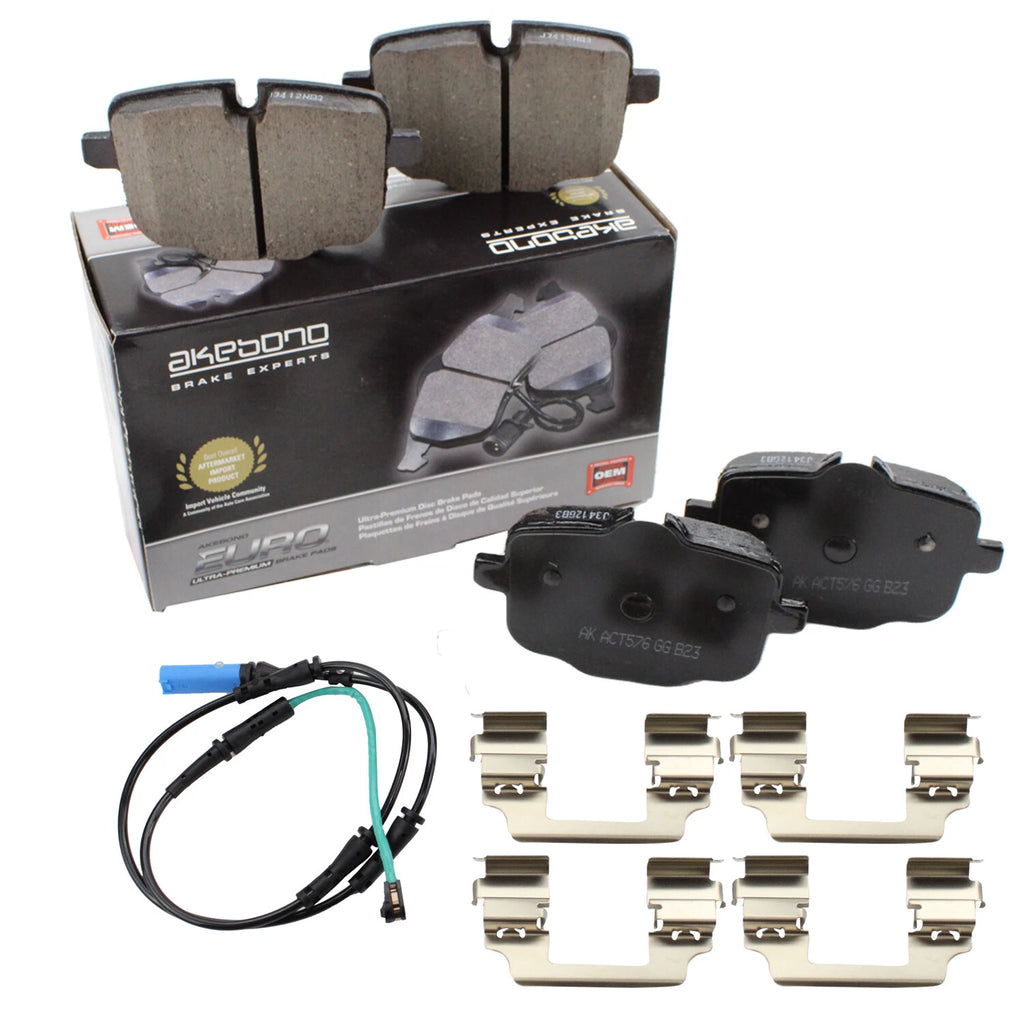 Set of 4 Akebono Euro Ultra Rear Ceramic Brake Pads for BMW G30 G11 F91 Alpina B7