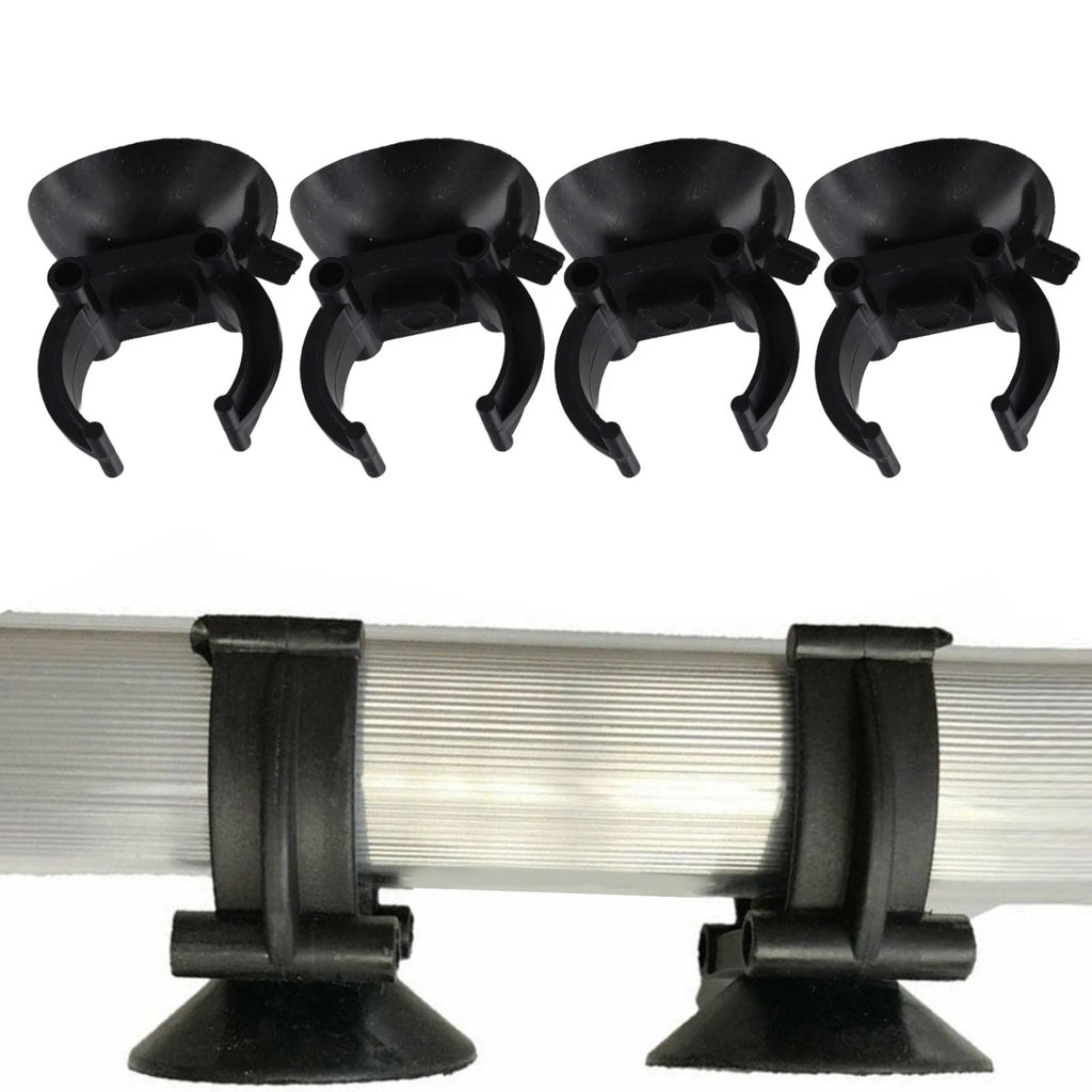 Suction Cup Clips for Aquarium Heater or Rain Bars (Set of 4/8)