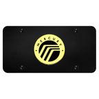 Gold Logo on Black License Plate - Officially Licensed for Mercury