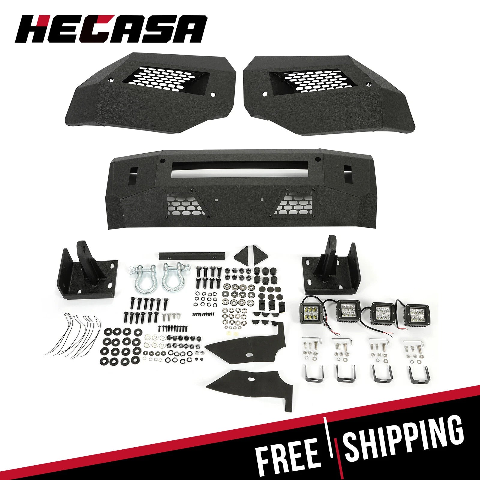 Steel Front Bumper for Dodge Ram 1500 (2013-2023) with LED Lights