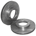 Front Drilled Slotted Disc Rotors & Brake Pads for Toyota FZJ105/HZJ105
