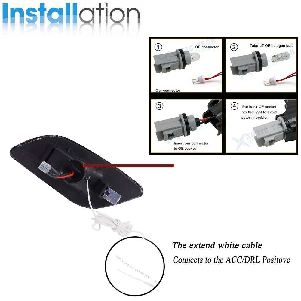 Clear Lens Switchback Amber with White Front Corner Lights for Subaru Impreza (2002–2003)