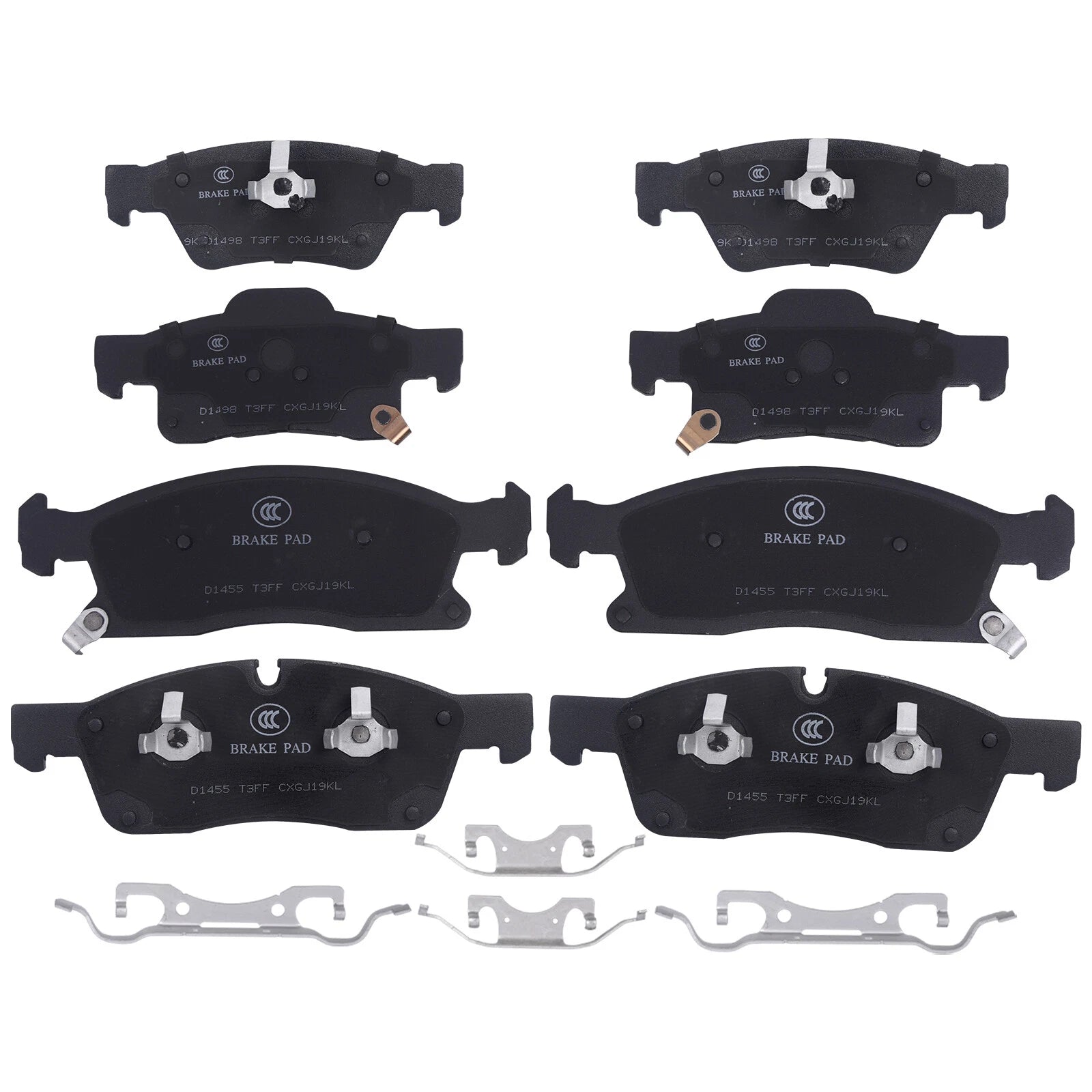 Set of 4 Ceramic Brake Pads for Dodge Durango Jeep Grand Cherokee (2011–2016)