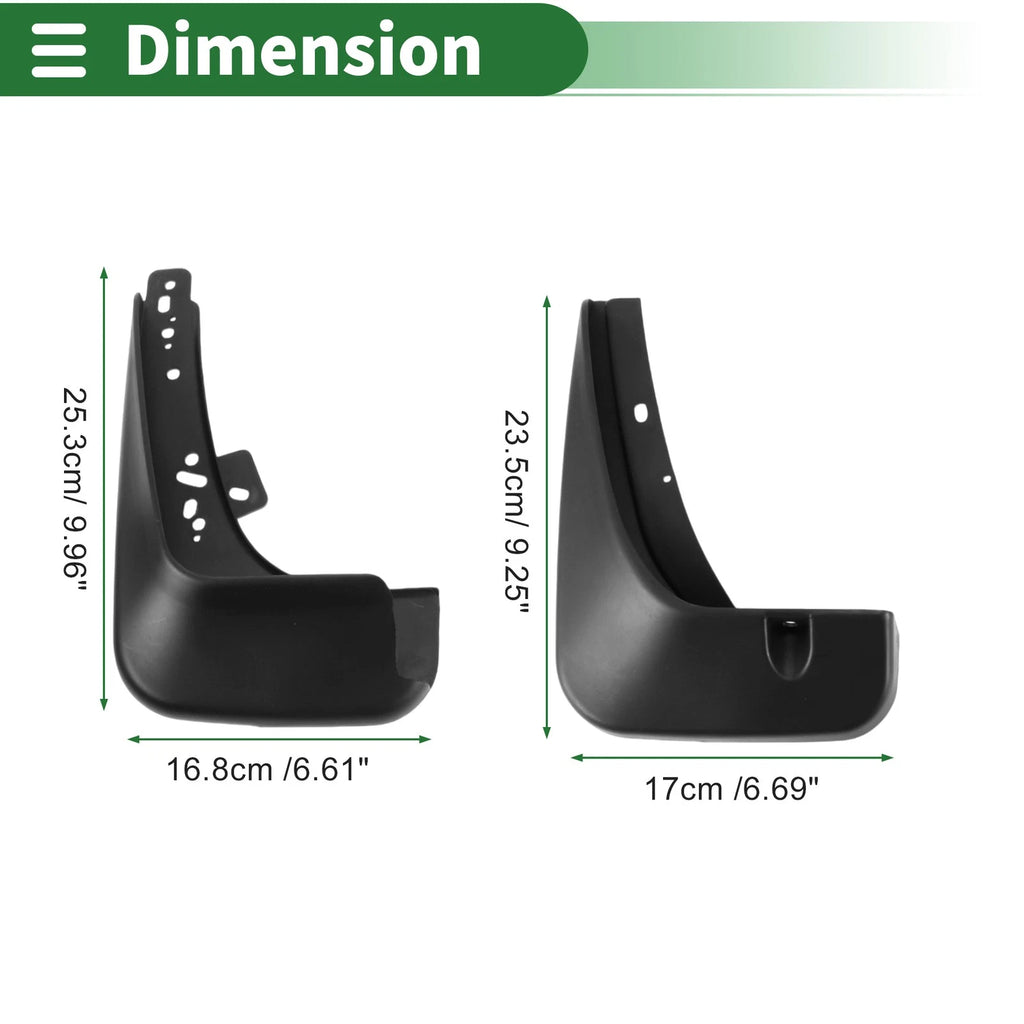 Mud Flaps Splash Guards for Chevrolet Aveo (2011–2013) W/ Mount Accessories