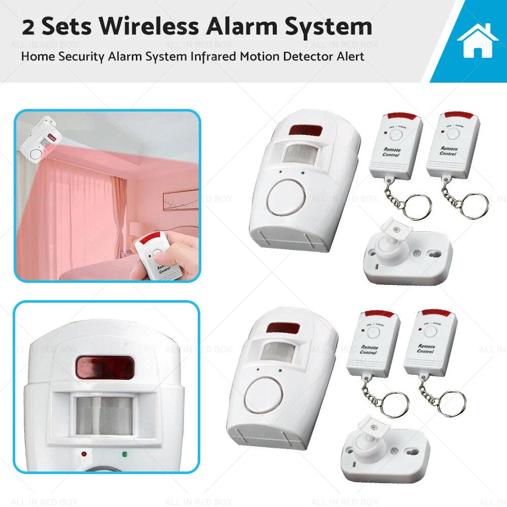 2X Wireless Home Security Alarm System 105db