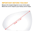 Left Side White Mirror Glass for Hyundai Elantra (2016–2018)