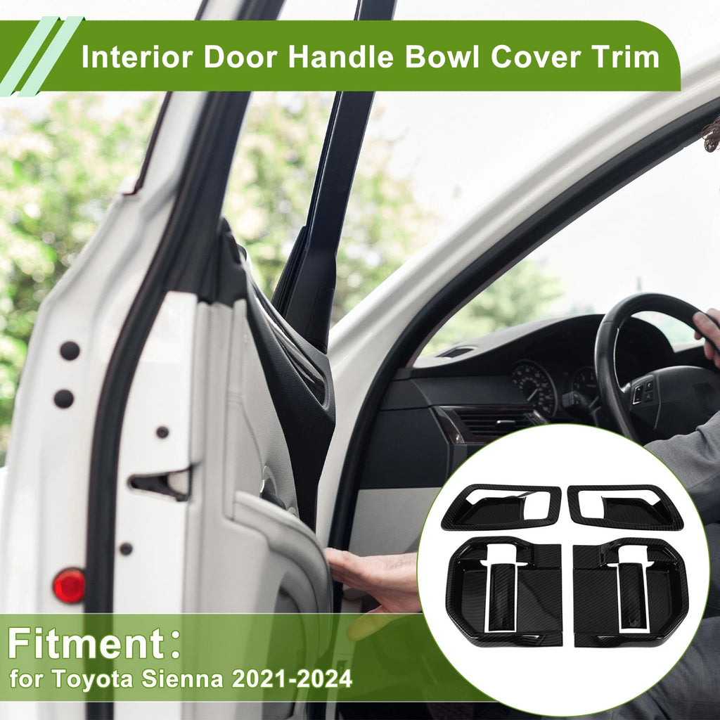 Set of 6 Interior Door Handle Bowl Cover Trim for Toyota Sienna (2021–2024)