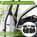 Set of 6 Interior Door Handle Bowl Cover Trim for Toyota Sienna (2021–2024)