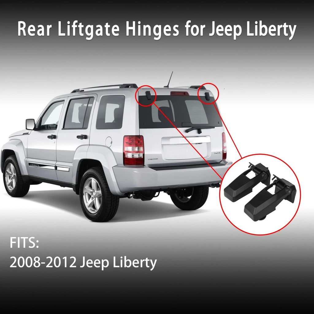Rear Liftgate Window Glass Hatch Hinge Set for Jeep Liberty (2008–2012)