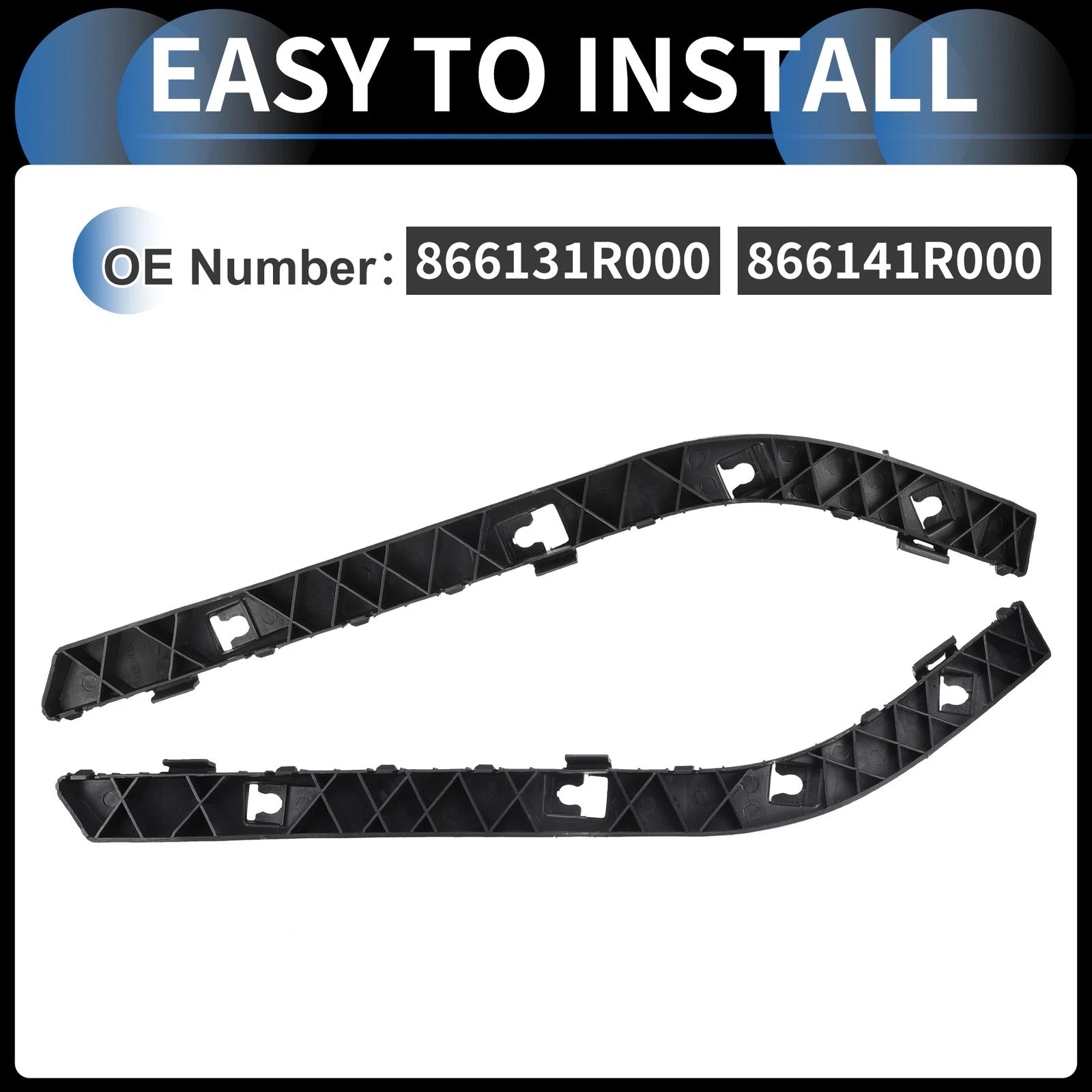1 Pair Rear Bumper Retainer Bracket No.866131R000 for Hyundai Accent (2012–2017)
