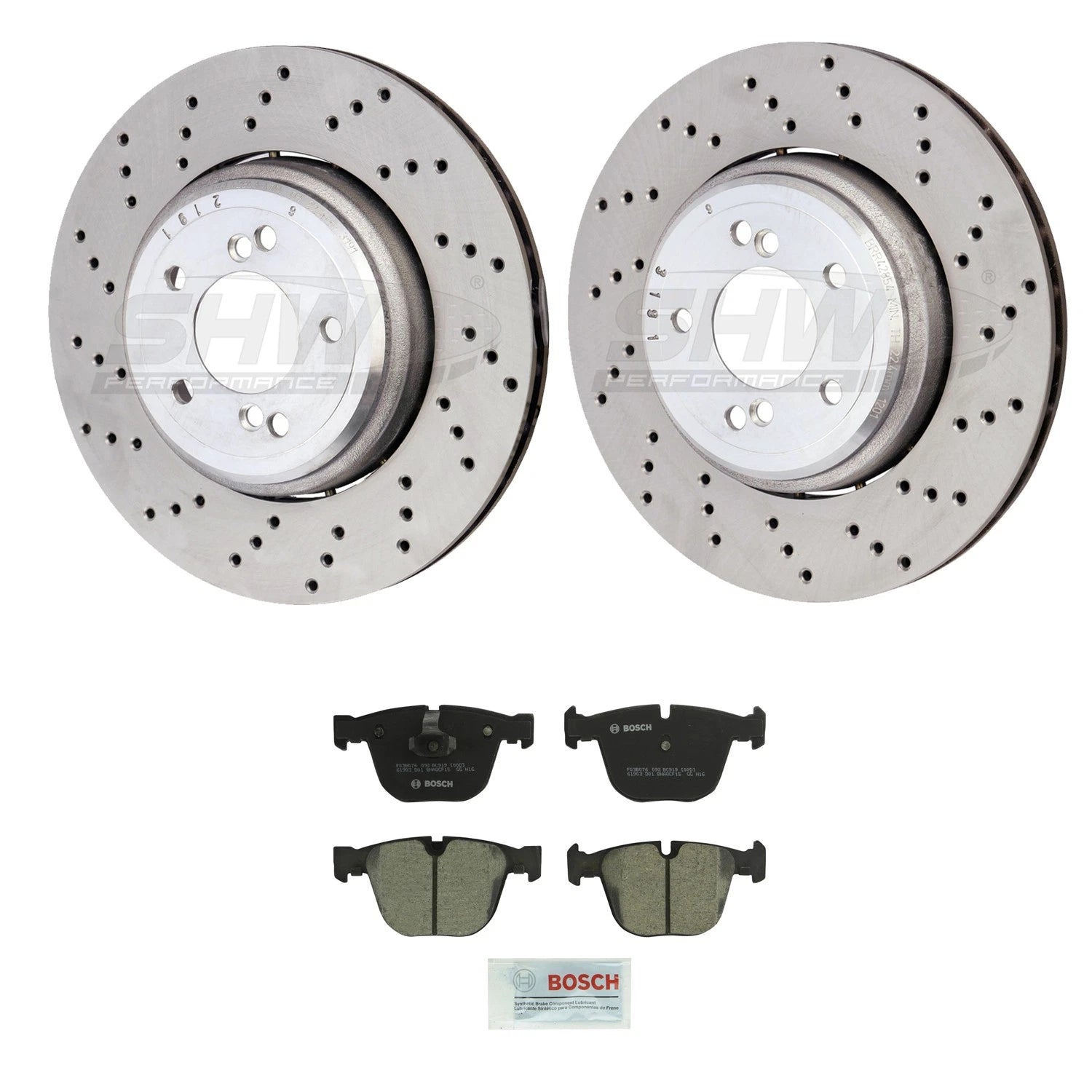 Set of 4 Bosch Quietcast Ceramic Disc Brake Pads for BMW E90 E92 E93 M3 (2007–2013)