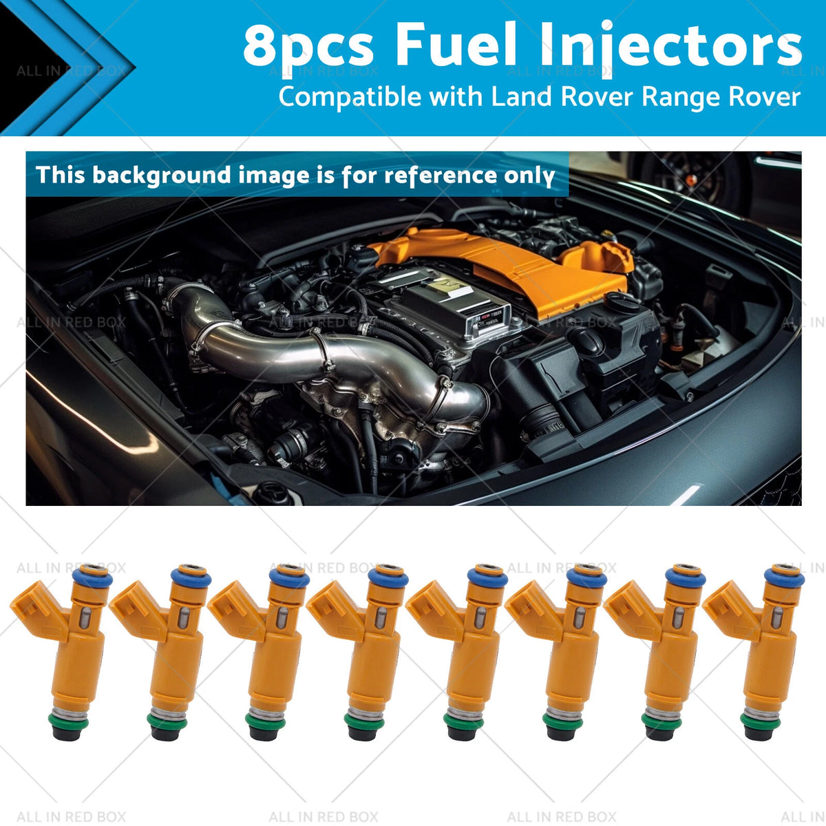 Set of 8 Fuel Injectors for Land Rover Range Rover 4.4L (2005–2009) 195500-4260