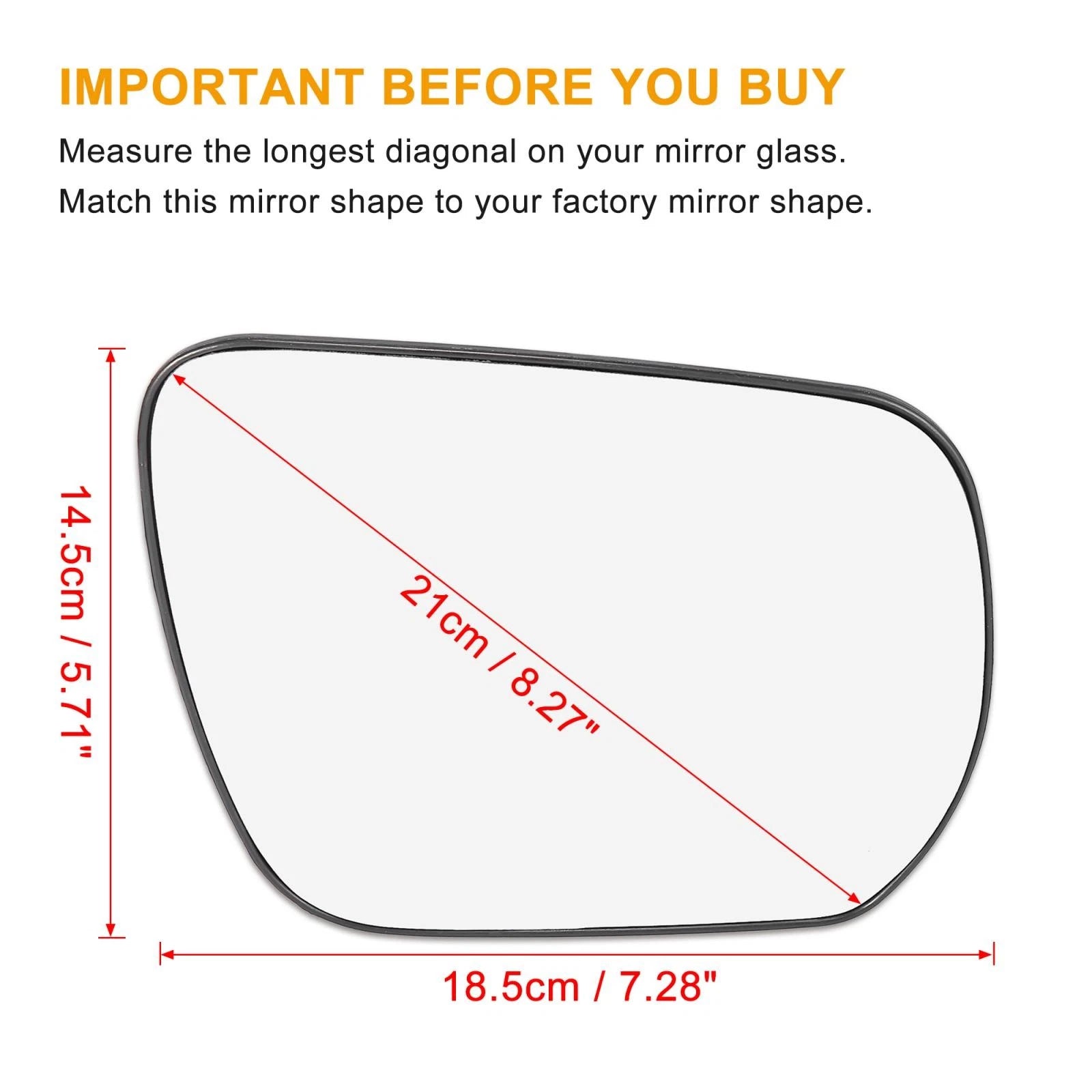 Right Side Mirror Glass with Plate 84730-78K00-000 for Suzuki 