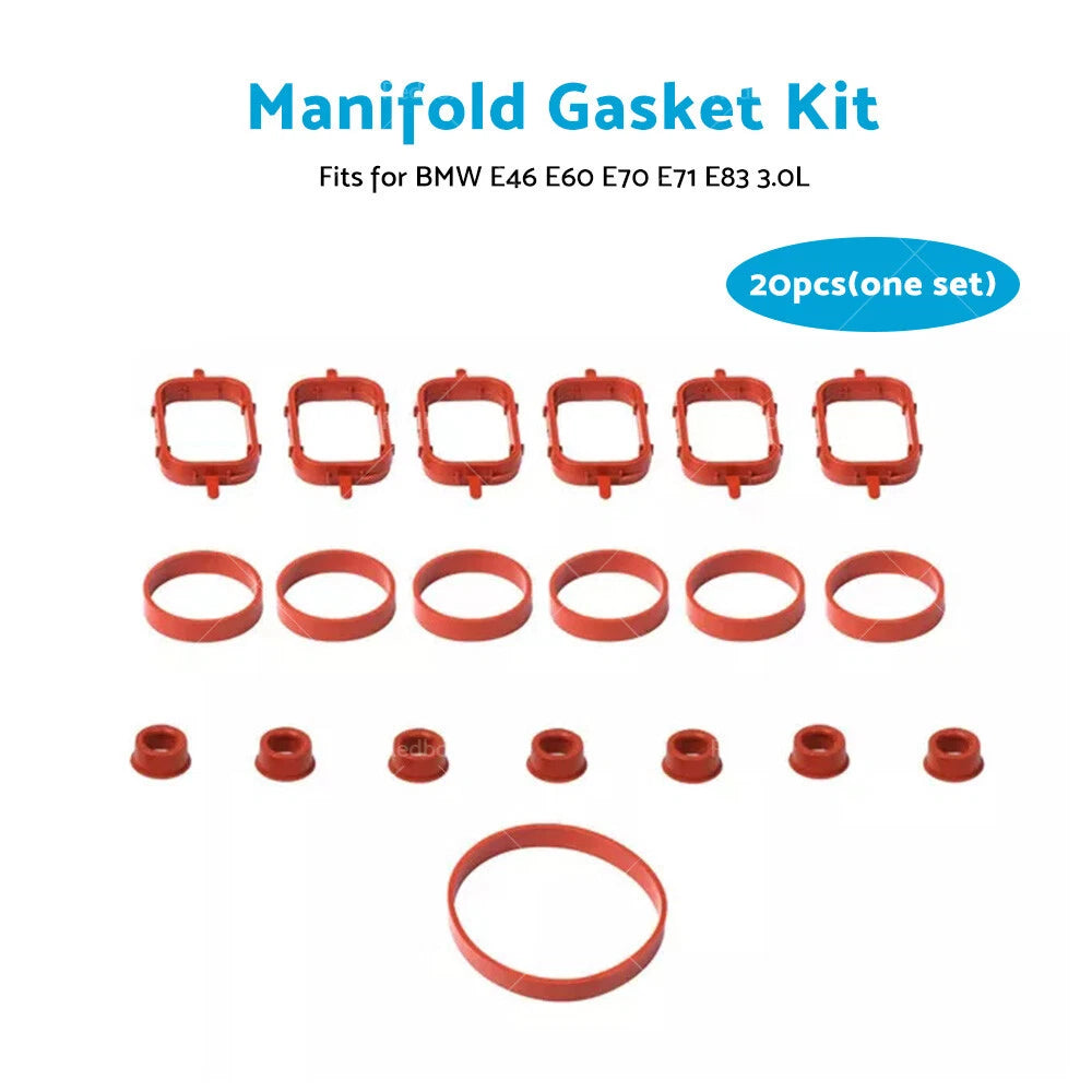Intake Inlet Manifold Gasket Kit for BMW 3 Series 5 Series X3 X5 X6 (2000–2023)