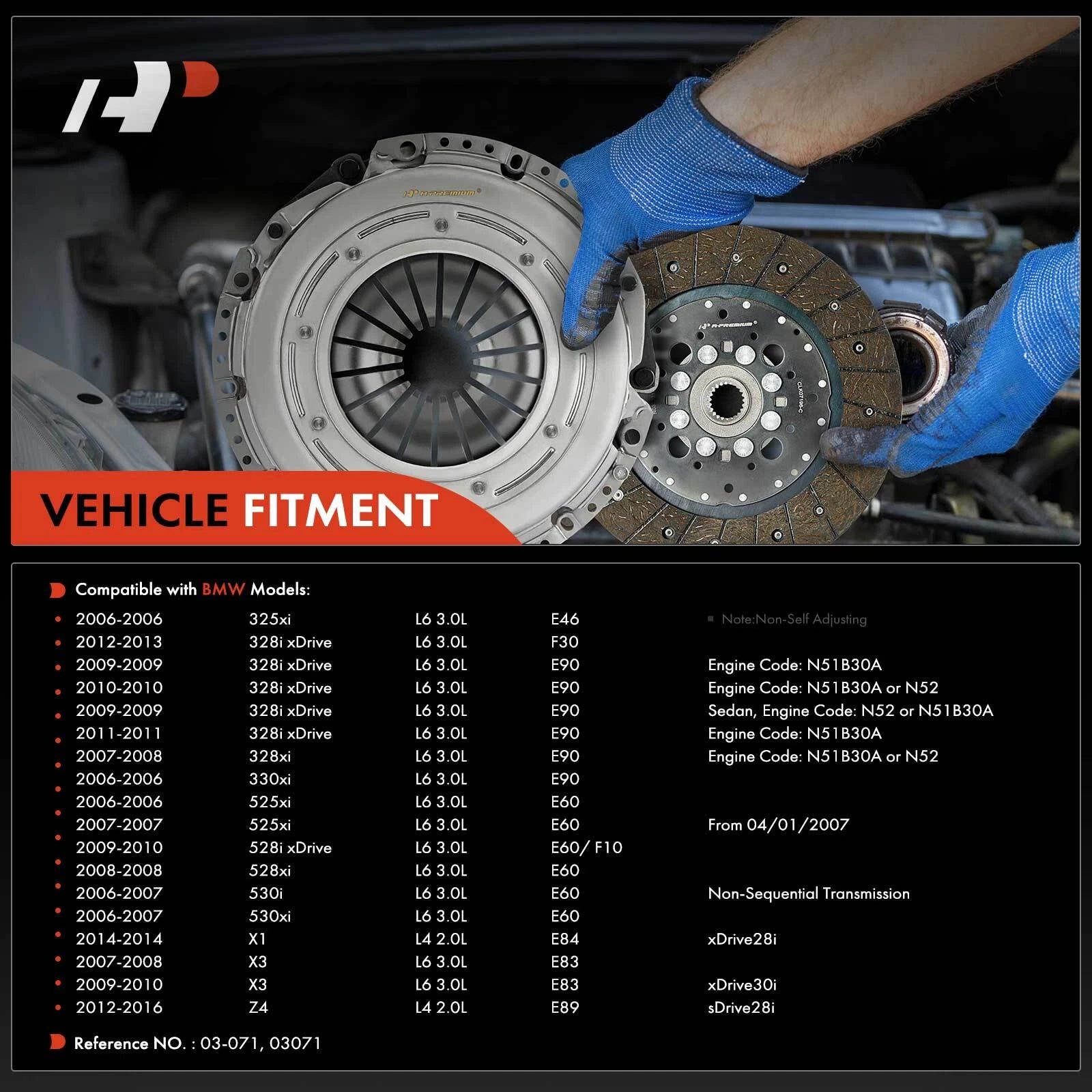 Clutch Kit for BMW E90 328i xDrive, 328xi, E60 525xi (2007-2013)