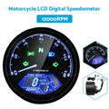 Digital Motorcycle Odometer Speedometer Tachometer Gauge LCD Universal