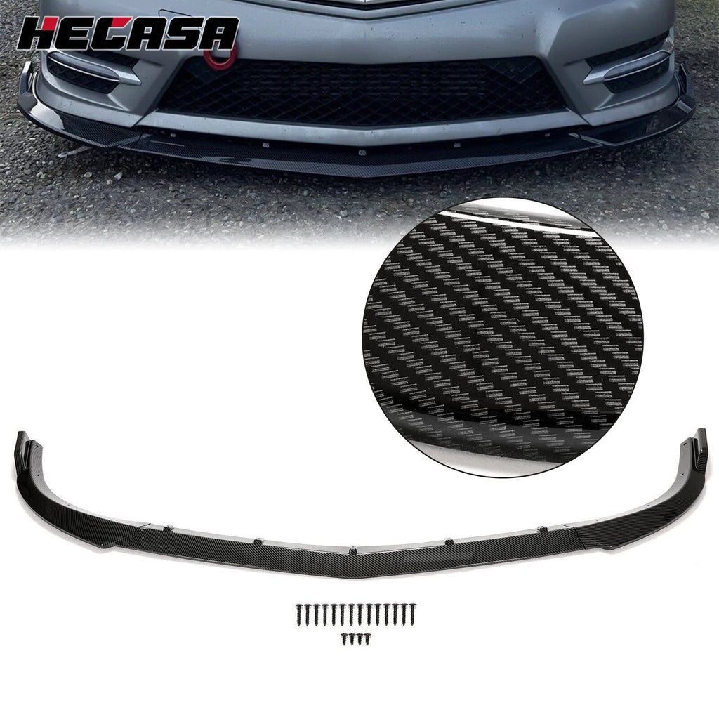 Carbon Fiber Front Bumper Lip Splitter for Benz W204 (2012–2014)