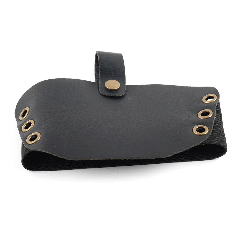 Leather Shifter Cover Boot Protector for Motorcycle - Black
