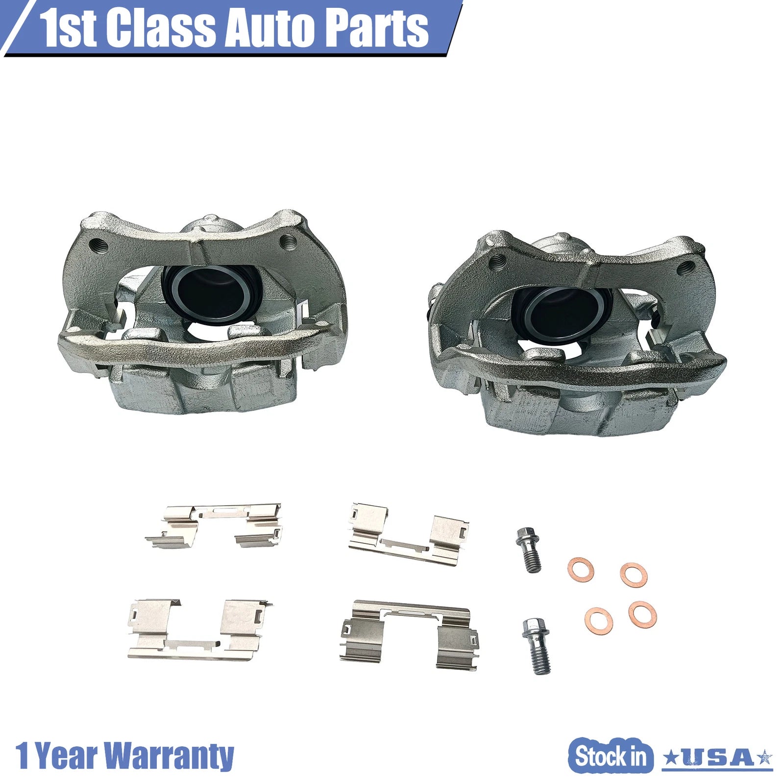 2X Front Brake Calipers with Bracket for Buick Encore, Cruze, Trax, Volt (2013–2021)