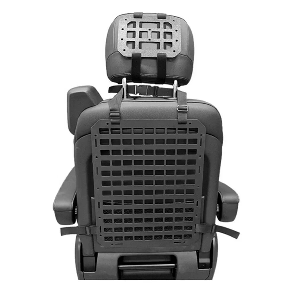 MOLLE Panel Organizer for Universal Car Vehicle Headrest - Black
