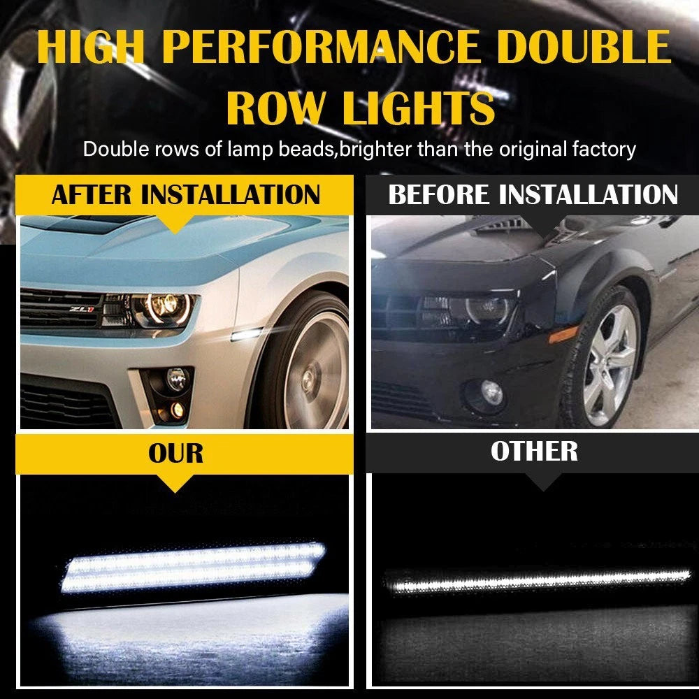 Front LED Side Marker Lights for Chevrolet Camaro (2010–2015) Smoked White
