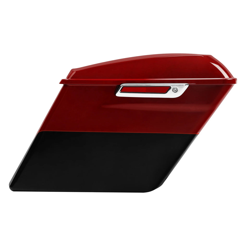 5" Stretched Saddlebags for Harley Electra Glide (2014–2024) Billiard Red/Vivid Black