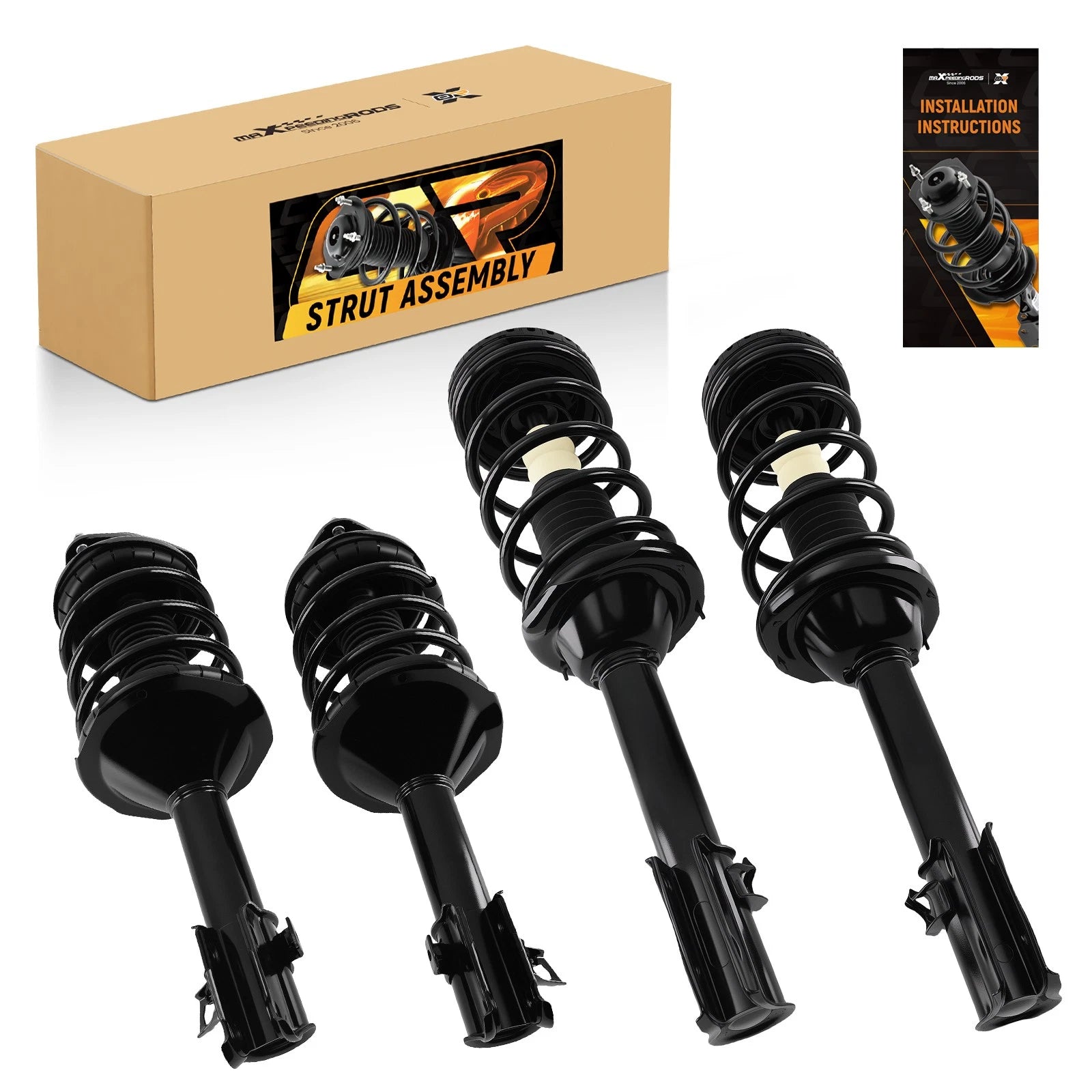 Set of 4 Complete Struts with Spring for Subaru Forester (1998–2002)