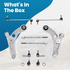 Front Lower Control Arms Sway Bars Tie Rods Kit for Jeep Cherokee (2014–2018)