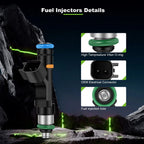 Set of 4 Fuel Injectors for Ford Fusion Focus Transit Connect C-MAX Lincoln MKZ (2.0L)