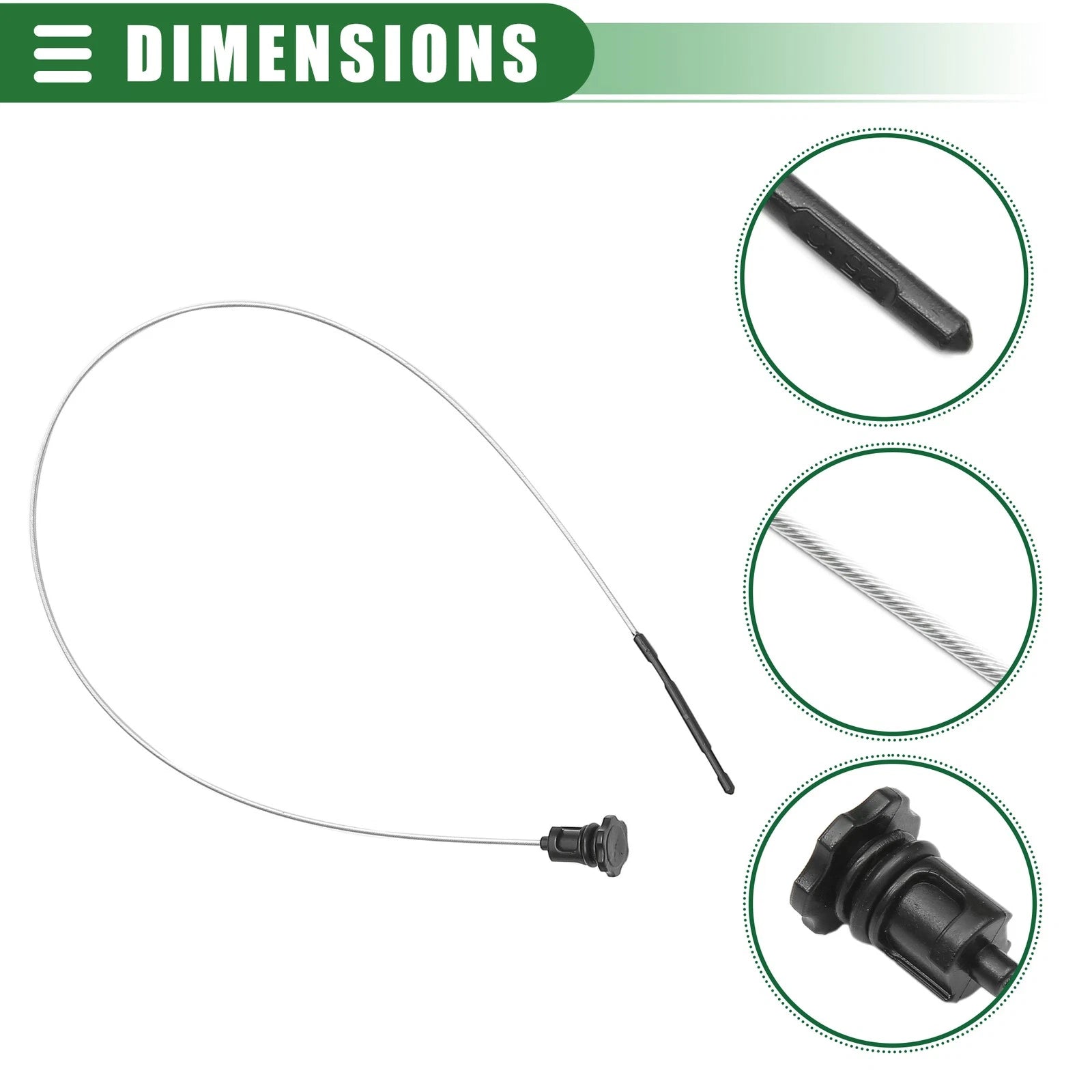 Dipstick for Dodge Challenger (2008–2012) - Engine Oil Level Indicator Black
