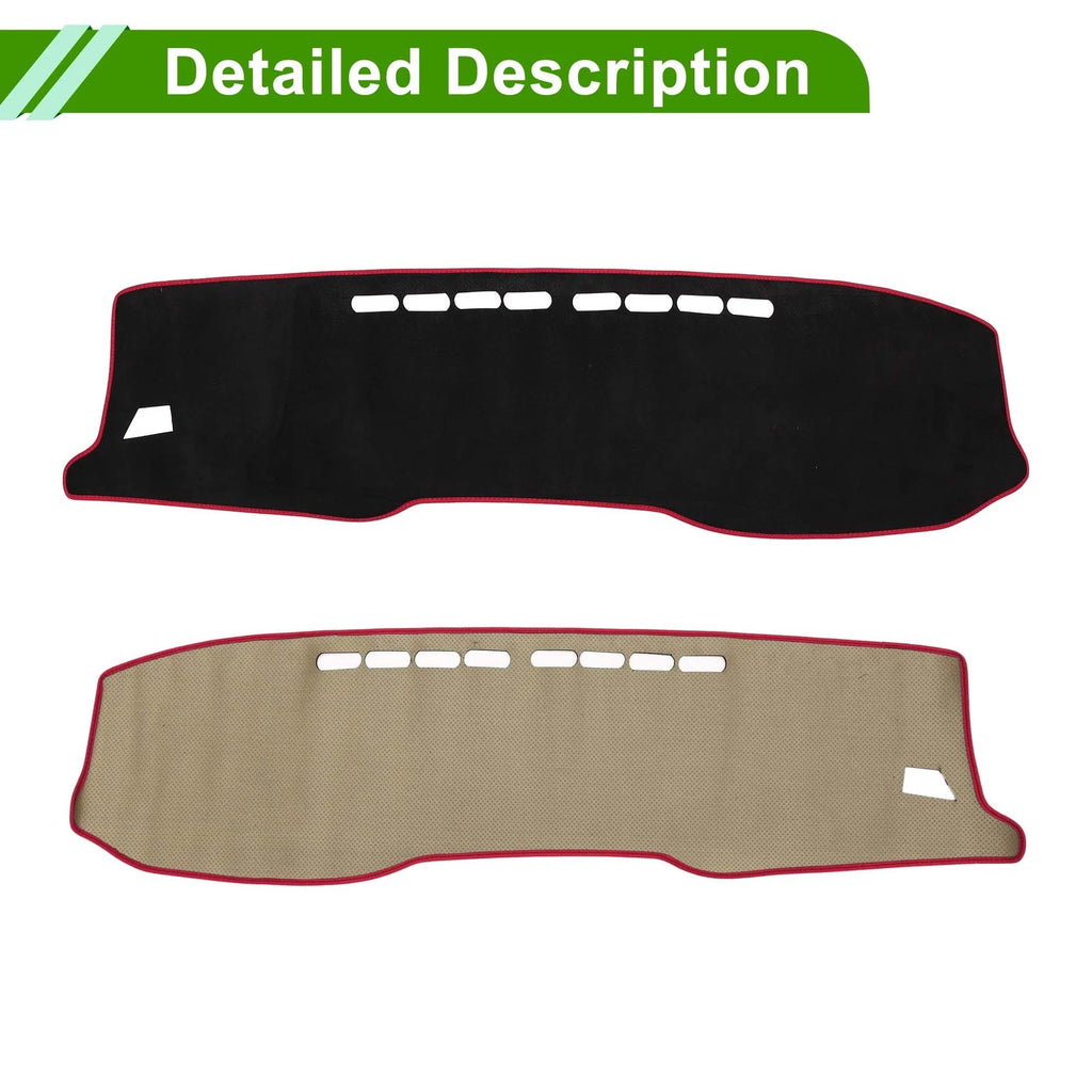 Dashboard Dash Cover Mat for Toyota Hilux Gun125 (2017–2020) Black Red