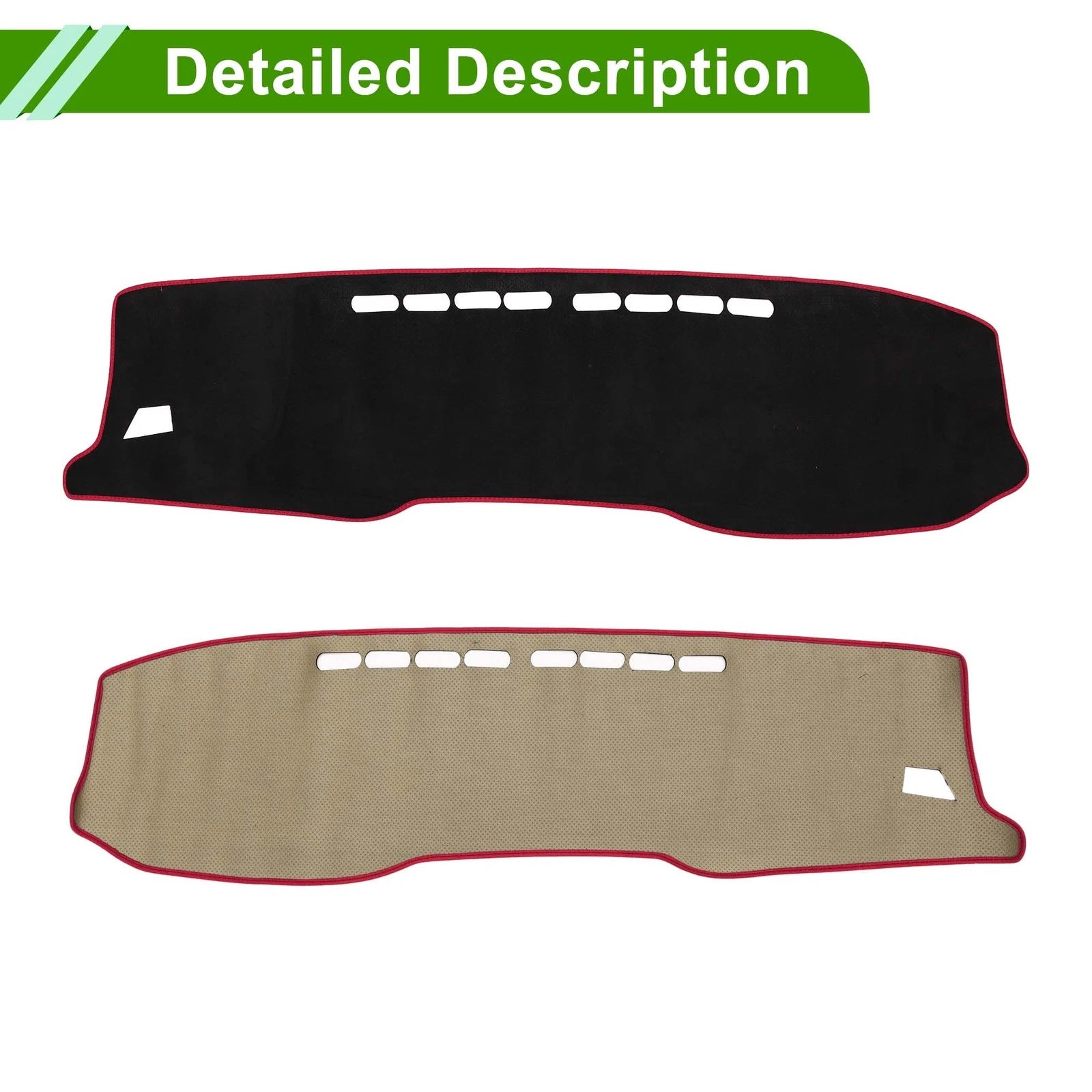 Dashboard Dash Cover Mat for Toyota Hilux Gun125 (2017–2020) Black Red