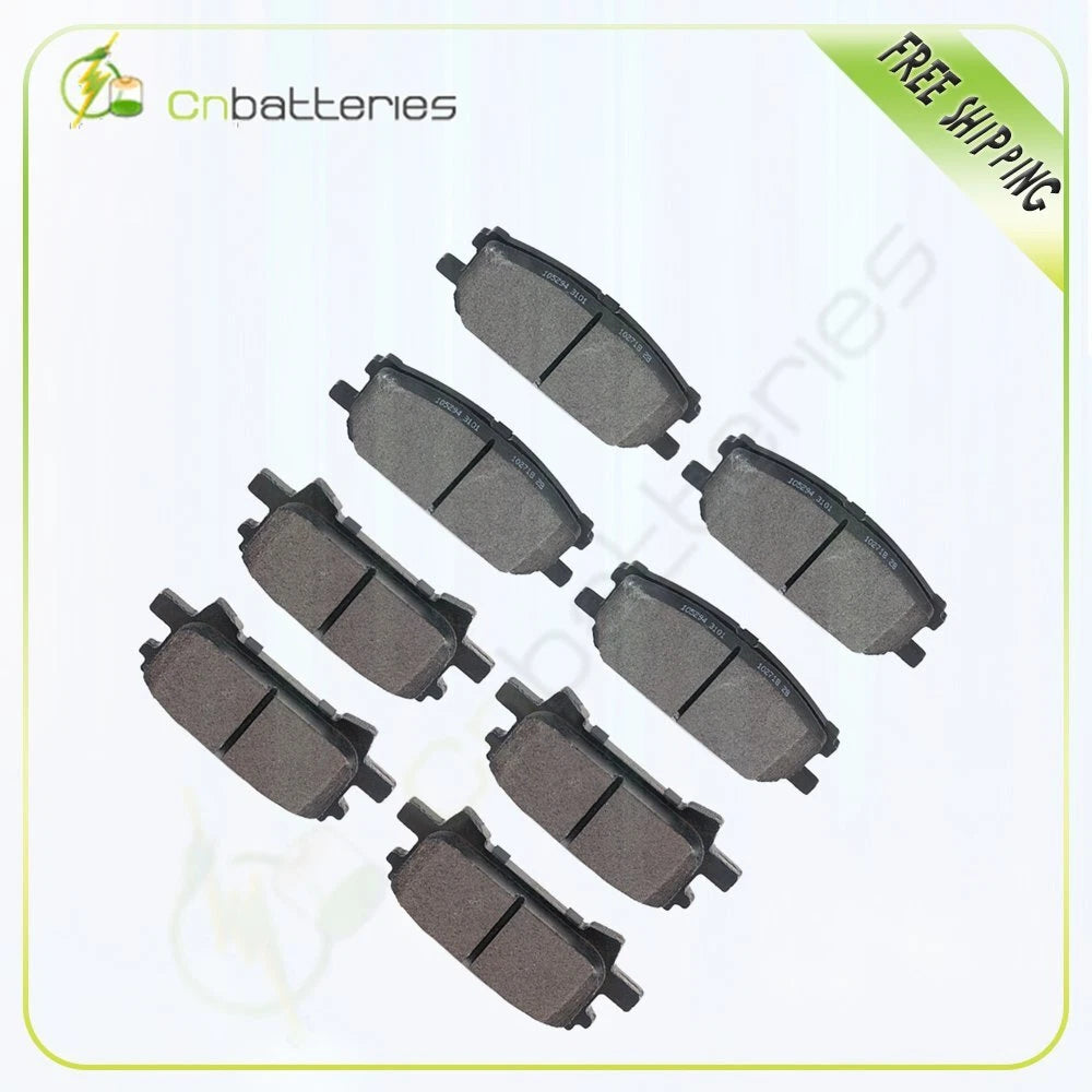 Set of 8 Metallic Front & Rear Brake Pads for Lexus RX350 RX400h (2007–2008)