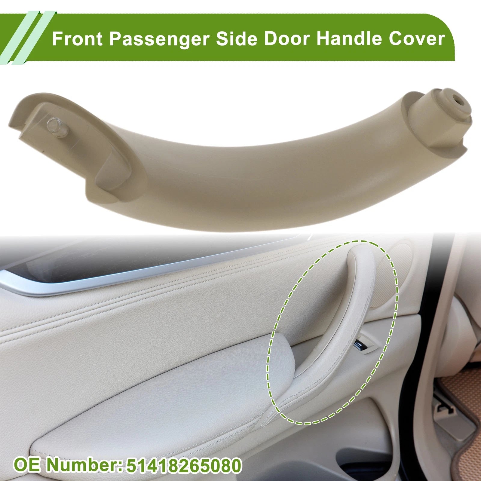 Door Panel Handle Pull Trim Cover for BMW X5 (2000–2006) No. 51418265080