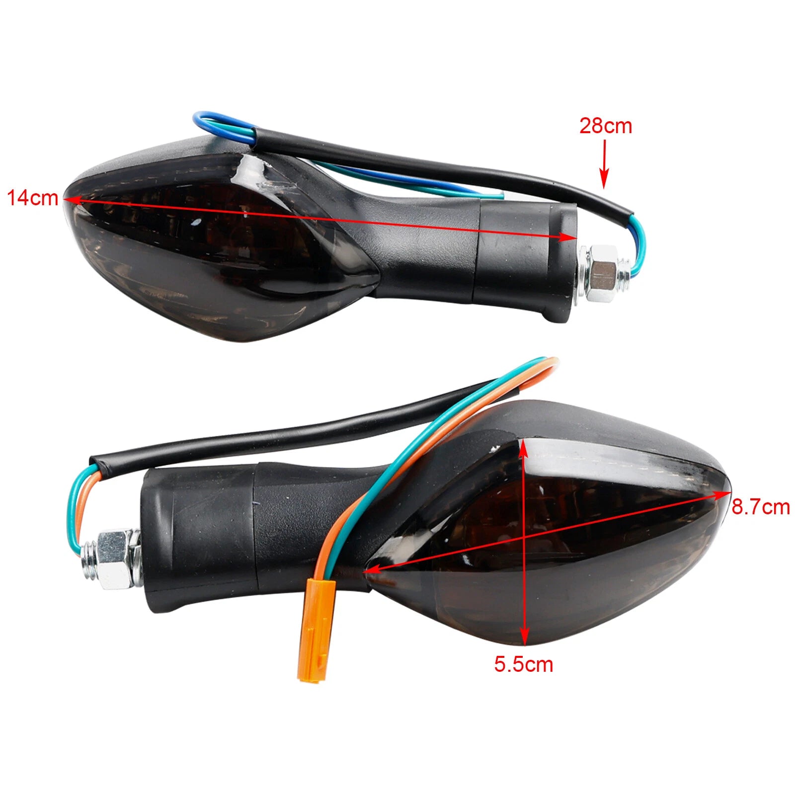 Turn Signal Lights for Honda CBR500 CBR650F CTX700 MSX125 (2013–2023) Smoke T