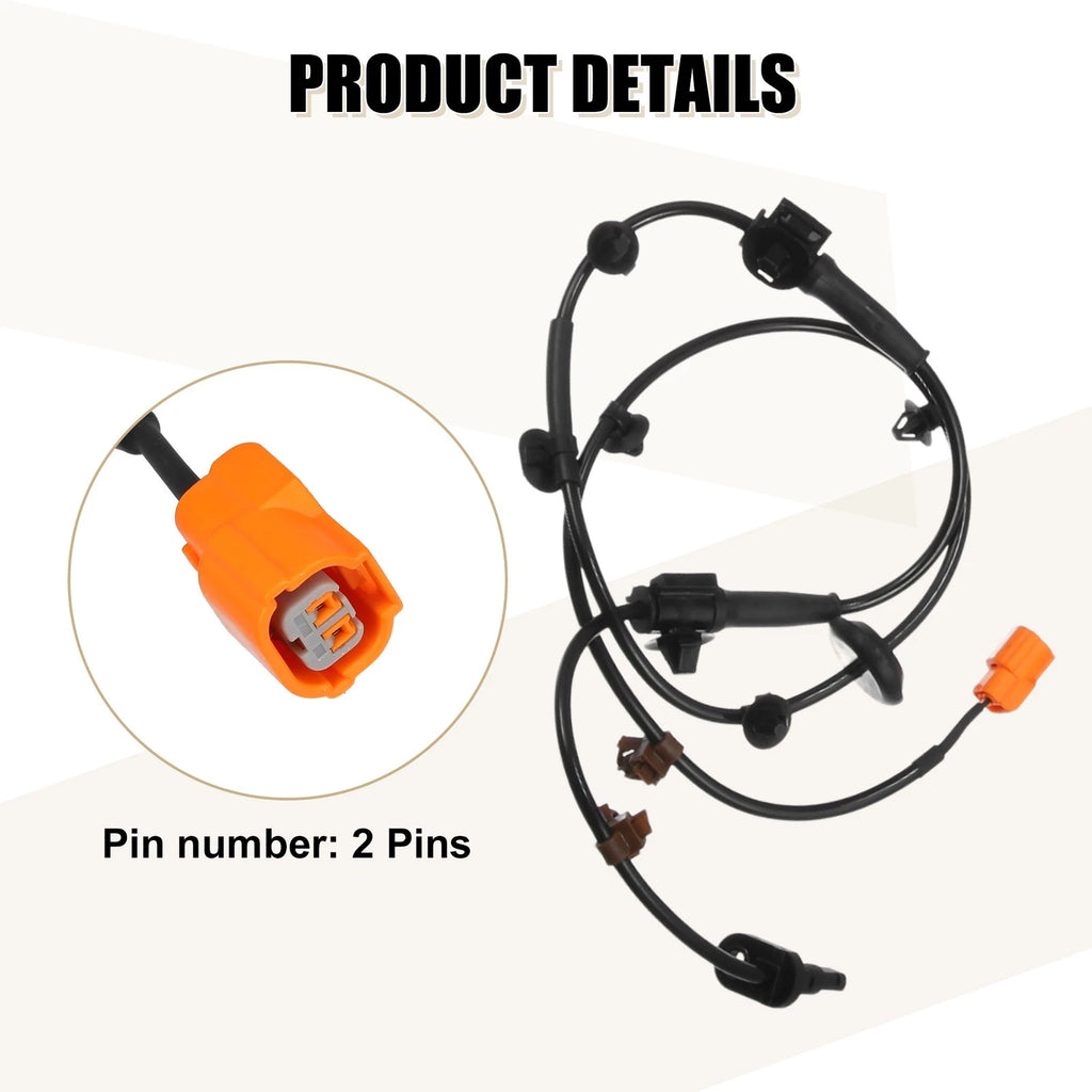 Set of 4 ABS Sensors No. 57450SLNA01 for Honda Fit (2007–2008)