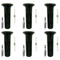 Set of 6 NGK Ruthenium HX Spark Plugs & Coil Boots for 9-7x Envoy Rainier (2005–2009)