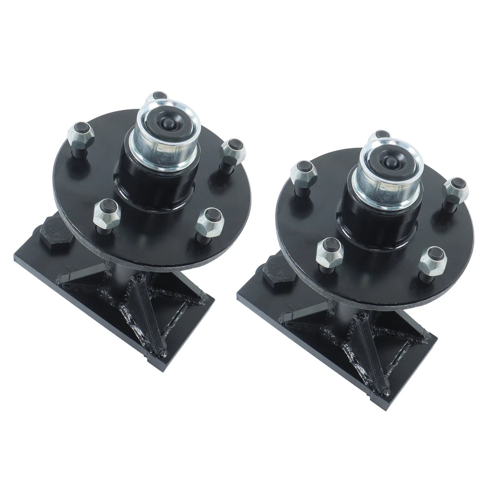 Set of 5.5 Lug Shipping Container Wheels and Bolt-On Spindle Kit