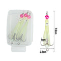 10X Glow in Dark Squid Hooks Fishing Lures for Saltwater (Sea & Boat)