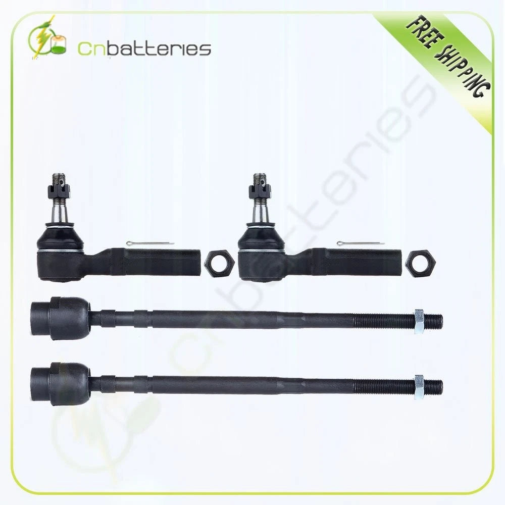 Set of 2 Inner Outer Tie Rod Ends for Buick Chevrolet Oldsmobile Pontiac