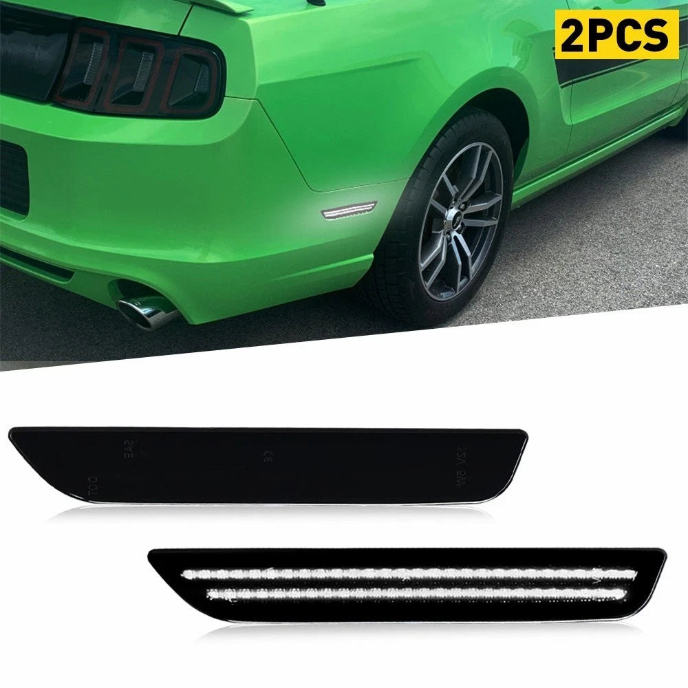 Rear LED Side Marker Lights for Ford Mustang (2010–2014) - Smoked White