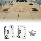 2X Stainless Steel Recessed Pull Handles for Boats