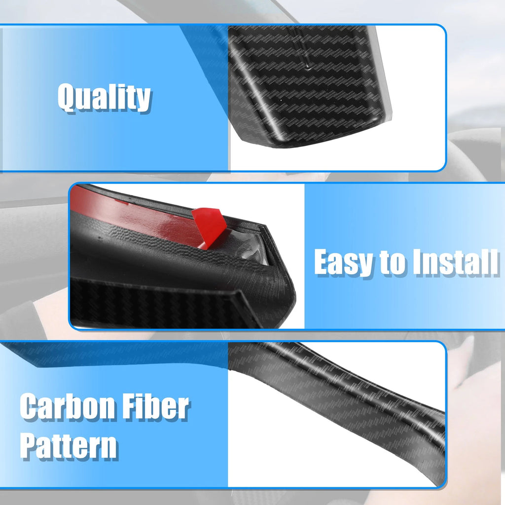 Carbon Fiber Pattern Steering Wheel Cover Trim for Mercedes Benz 