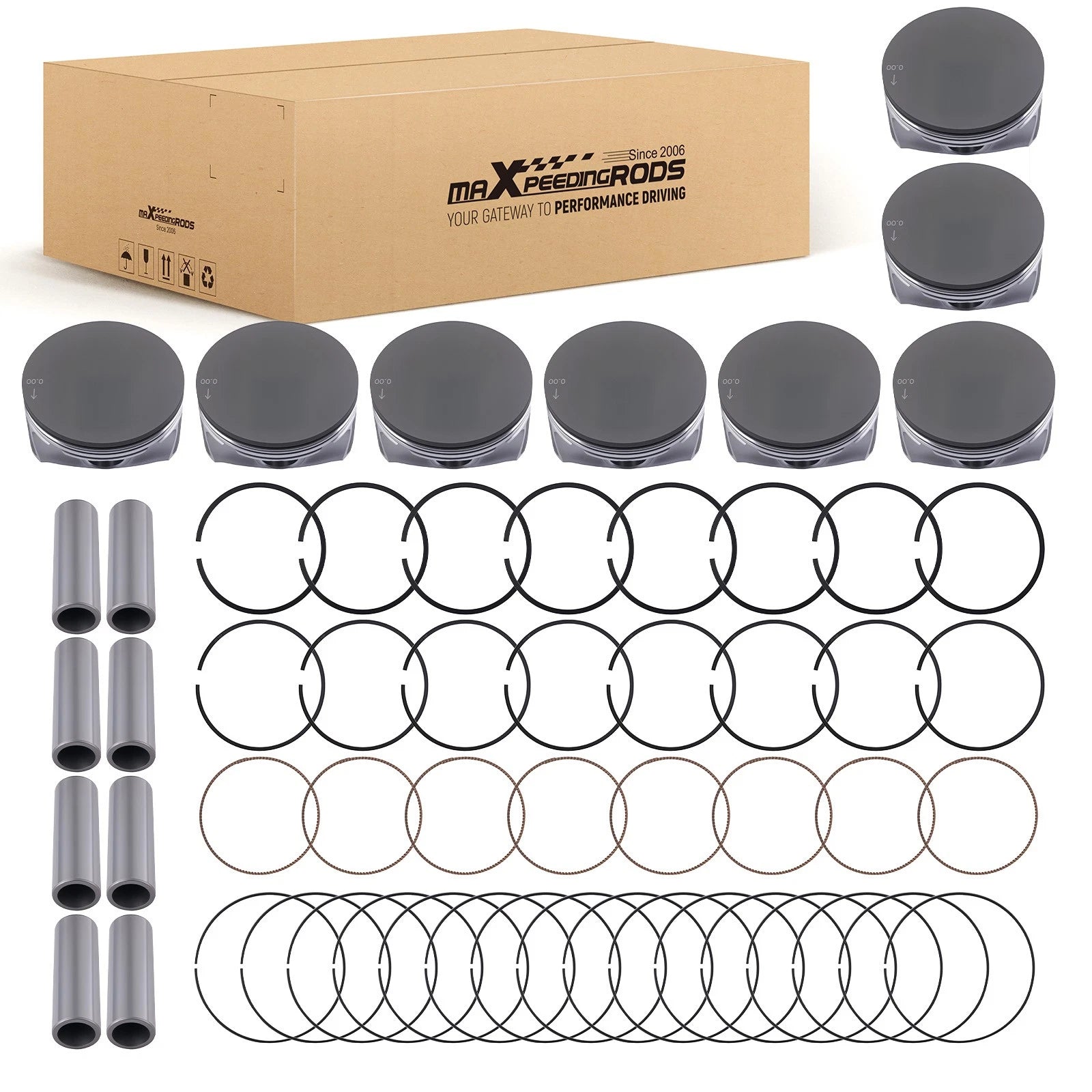 Pistons & Rings for Chrysler Aspen, Dodge 1500, 2500, Jeep Ram 5.7L (2009–2016)