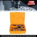 Boring Head Tool Set for Make Model (2 Inch Head, MT3, 1/2 Inch)